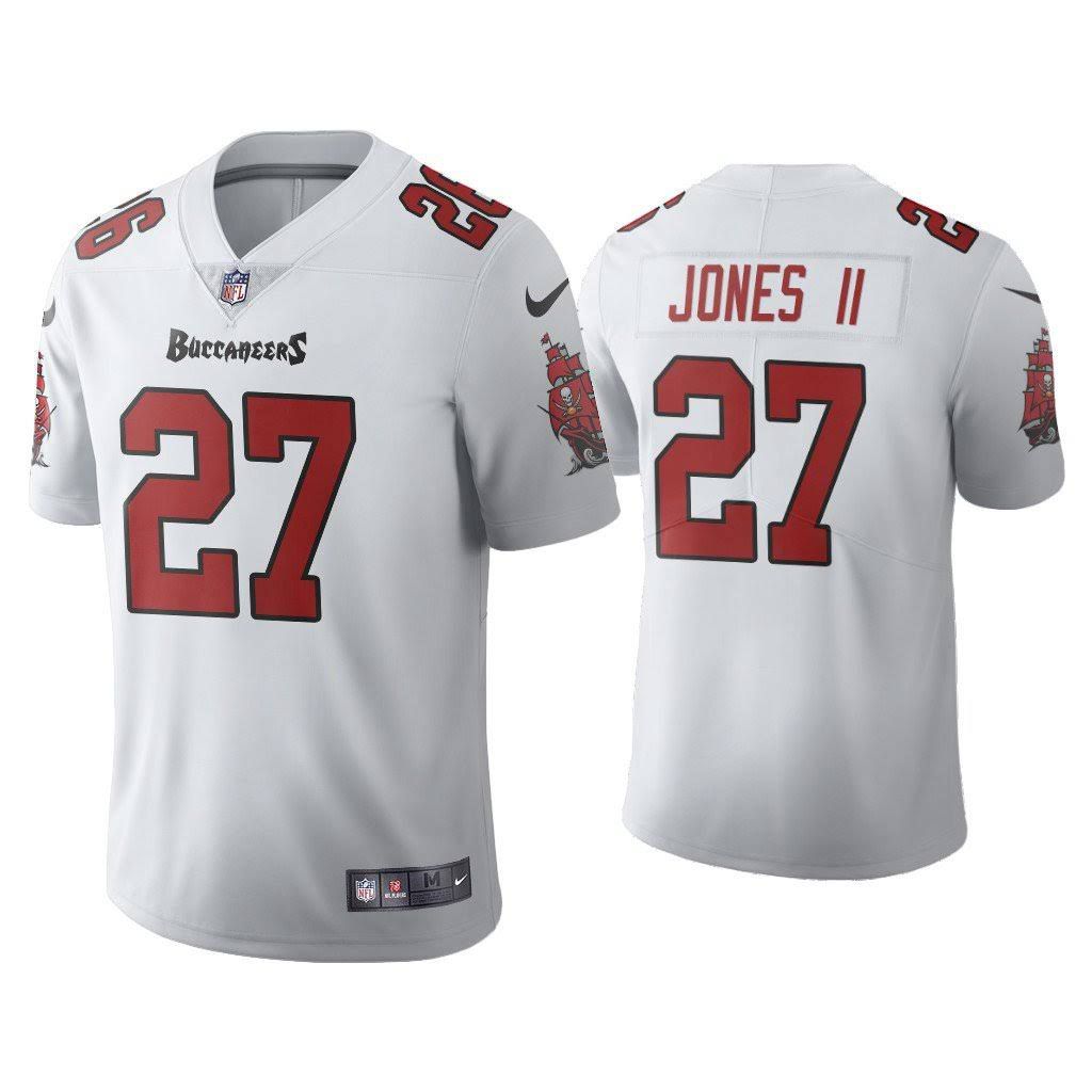 Men Tampa Bay Buccaneers 27 Ronald Jones II Nike White Vapor Limited NFL Jersey